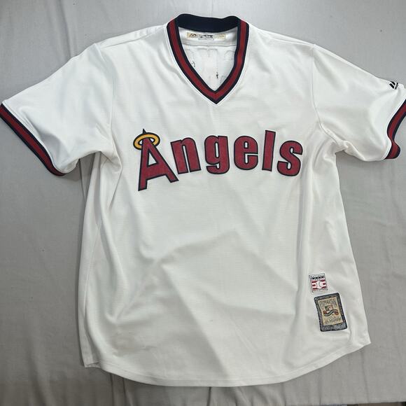 Majestic Reggie Jackson California ANGELS Hall Of Fame Jersey Usa Made XL MLB - Picture 1 of 16